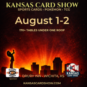 6 foot vendor table registration for Kansas Card Show Wichita August event
