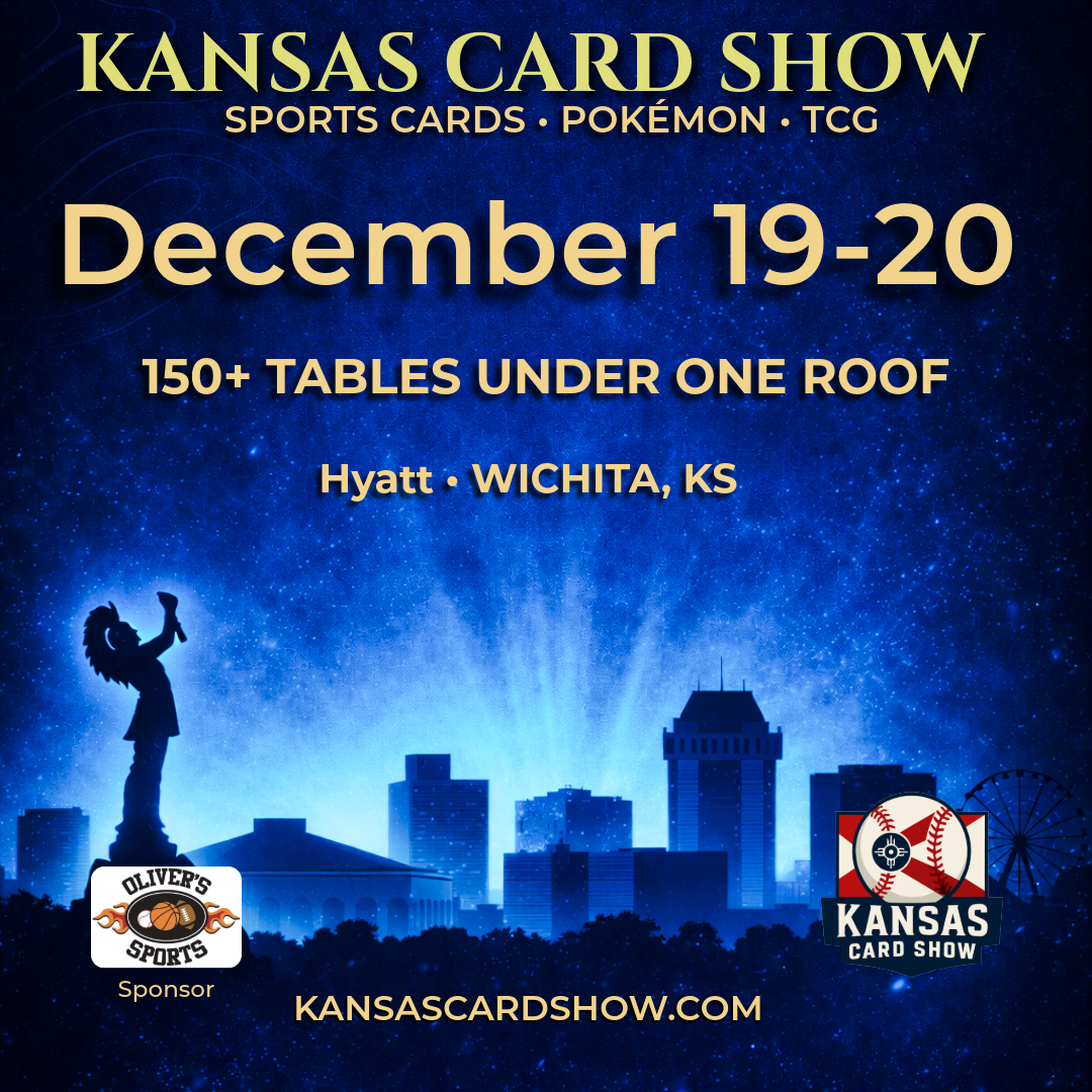 Kansas Card Show Wichita December 19 to 20 vendor registration flyer