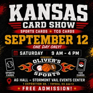 Kansas Card Show Topeka event flyer for Saturday, September 12, 2026
