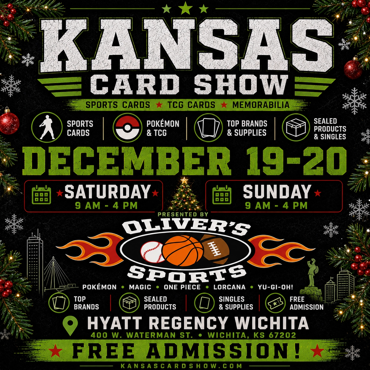 Kansas Card Show Wichita December 19-20 at Hyatt Regency Wichita