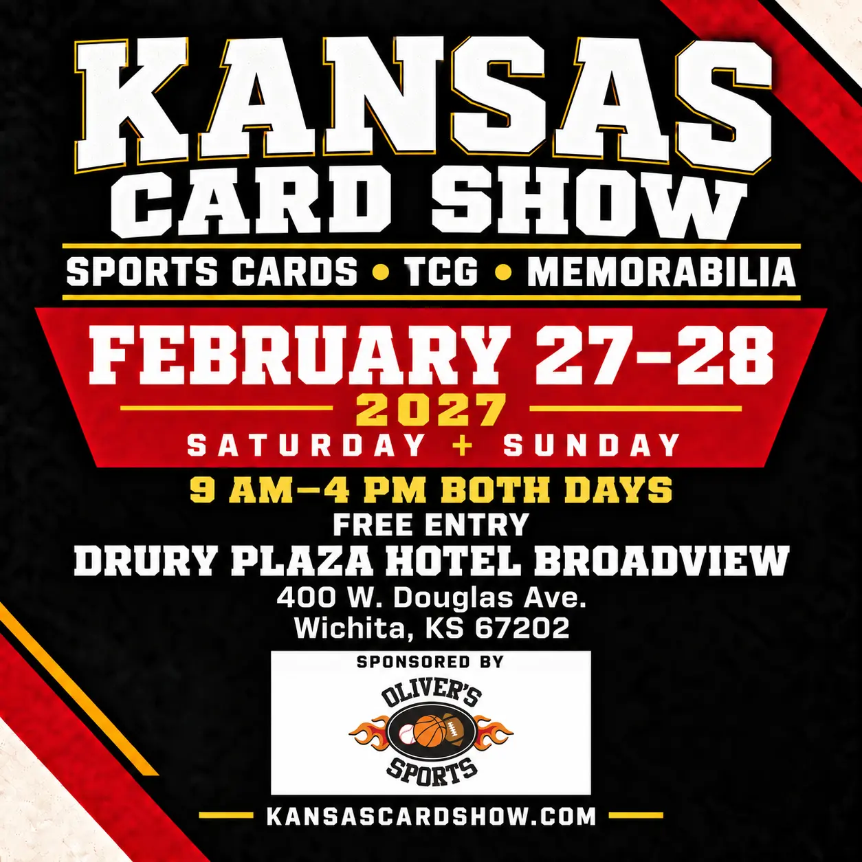 Kansas Card Show Wichita February 27–28, 2027